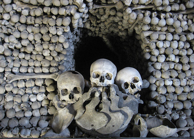 Ossuary, Sedlec, Czech Republic. Wikimedia Commons, CC BY-SA 3.0 License.