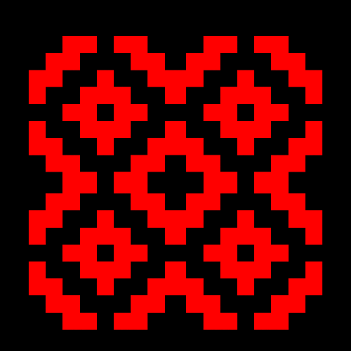 Inca weaving pattern, black and red